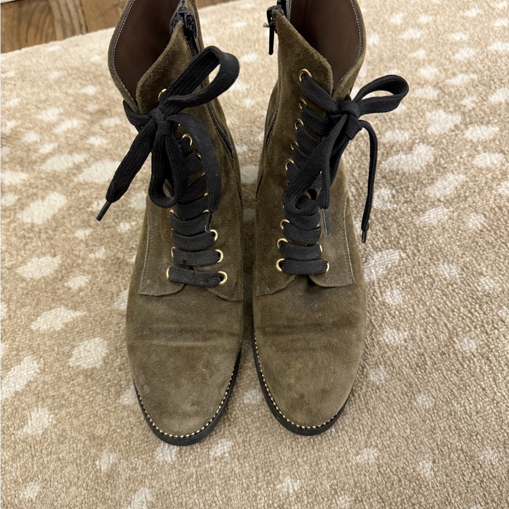Women's Suede Combat Boots